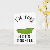 Kinder, die ich bin Fore Let's Par-tee Funny Golf  Karte (Gelbe Blume)