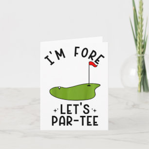 Kinder, die ich bin Fore Let's Par-tee Funny Golf Karte