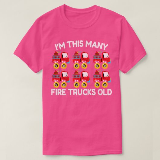 Kinder, die ich bin so viele Feuerwehrwagen Monste T-Shirt (Design vorne)