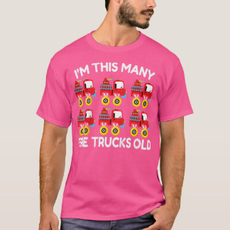 Kinder, die ich bin so viele Feuerwehrwagen Monste T-Shirt
