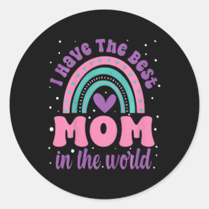 Kinder, die ich die beste Mama in der Welt habe Runder Aufkleber