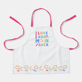 Kinder, die ich dir zum Mond Liebe habe, und zurüc Schürze