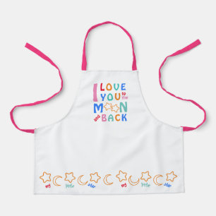 Kinder, die ich dir zum Mond Liebe habe, und zurüc Schürze