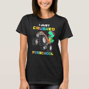 Kinder, die ich gerade zerstörte Vorschule Dinosau T-Shirt