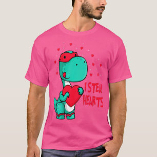 Kinder, die ich höre Valentinstag Niedlich Dinosau T-Shirt