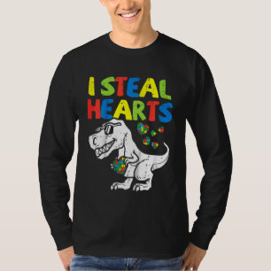 Kinder, die ich stehle Herz Trex Dinosaur Kleinkin T-Shirt