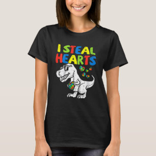 Kinder, die ich stehle Herz Trex Dinosaur Kleinkin T-Shirt