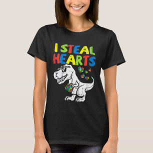 Kinder, die ich stehle Herz Trex Dinosaur Kleinkin T-Shirt