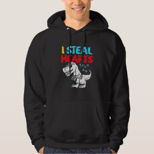 Kinder, die ich stehle Herz Trex Dinosaur Niedlich Hoodie