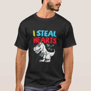 Kinder, die ich stehle Herz Trex Dinosaur Niedlich T-Shirt