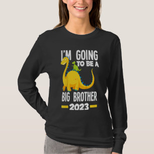 Kinder, die ich werde ein großer Bruder 2023 Dinos T-Shirt