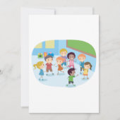 Kinder, die im Klassenzimmer spielen Einladung (Vorderseite)