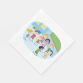 Kinder, die im Klassenzimmer spielen Serviette (Ecke)