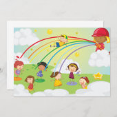 Kinder, die im Park einladen Einladung (Vorne/Hinten)