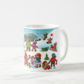 Kinder, die im Schnee spielen Kaffeetasse (VorderseiteRechts)