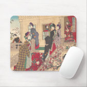 Kinder, die im Schnee unter Pflaumen-Bäumen Mousepad (Mit Mouse)