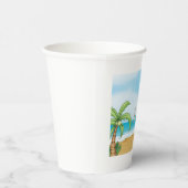 Kinder, die im Sommer im tropischen Beach Fun surf Pappbecher (Rechts)