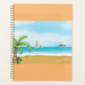 Kinder, die im Sommer im tropischen Beach Fun surf Planer (Vorderseite)