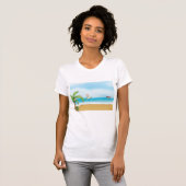 Kinder, die im Sommer im tropischen Beach Fun surf T-Shirt (Vorne ganz)