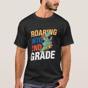 Kinder, die in 2D-Klasse-Rex-Dinosaurier-Boys umru T-Shirt