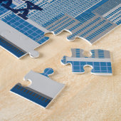 Kinder, die in einem patriotischen Heißluftballon Puzzle (Seite)