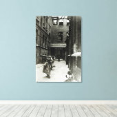 Kinder, die in einem Slum spielen, 1899 Leinwanddruck (Insitu (Holzboden))