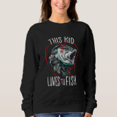 Kinder, die Jungs in dieser Liebe fischen Sweatshirt (Vorderseite)