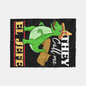 Kinder, die mich El Jefe Cinco De Mayo Dinosaurier Fleecedecke (Vorderseite (Horizontal))