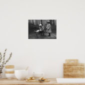 Kinder, die mit Campbell spielen Poster (Küche)