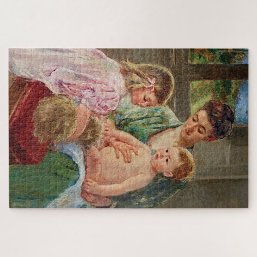 Kinder, die mit einem Hund von Mary Cassatt spiele Puzzle (Horizontal)