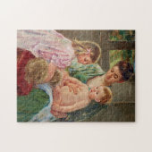 Kinder, die mit einem Hund von Mary Cassatt spiele Puzzle (Horizontal)