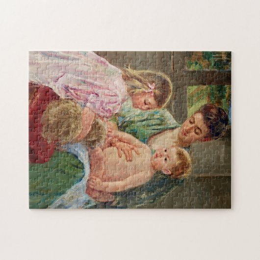Kinder, die mit einem Hund von Mary Cassatt spiele Puzzle (Horizontal)