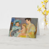 Kinder, die mit einer Katze spielen | Mary Cassatt Karte (Gelbe Blume)