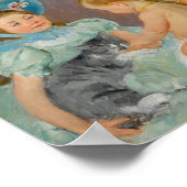 Kinder, die mit einer Katze spielen | Mary Cassatt Poster (Ecke)