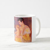 Kinder, die mit einer Katze spielen (von Mary Cass Kaffeetasse (VorderseiteRechts)