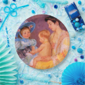 Kinder, die mit einer Katze spielen (von Mary Cass Pappteller (Party)