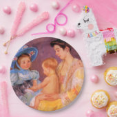 Kinder, die mit einer Katze spielen (von Mary Cass Pappteller (Party)