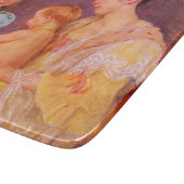 Kinder, die mit einer Katze spielen (von Mary Cass Schneidebrett (Ecke)