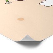 Kinder, die mit Monster spielen Poster (Ecke)