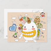 Kinder, die mit Monster spielen Postkarte (Vorne/Hinten)