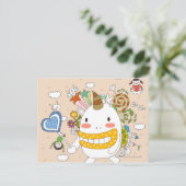 Kinder, die mit Monster spielen Postkarte (Stehend Vorderseite)