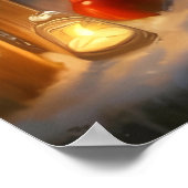 Kinder, die Santa per Fenster Poster sehen (Ecke)