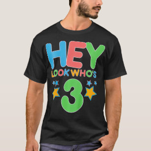Kinder, die sehen, wer drei 3 Jahre alt ist, Carto T-Shirt