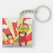 Kinder, die Spaß am Schlüsselanhänger haben (Rückseite)