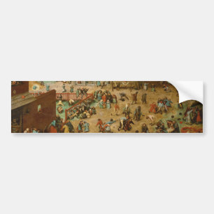 Kinder, die Spiele spielen (Pieter Bruegel der Ält Autoaufkleber