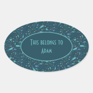 Kinder, die Star Comet Star Star Star Star Sky Sta Ovaler Aufkleber