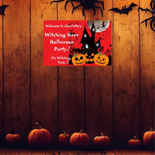 Kinder, die stundenlang Halloween-Party halten Poster