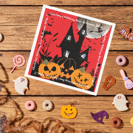 Kinder, die stundenlang Halloween-Party halten Serviette