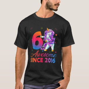 Kinder, die Unicorn flossen 6th Birthday Girls Pha T-Shirt