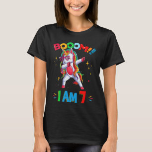 Kinder, die Unicorn zum Geburtstag schlucken 7 Jah T-Shirt